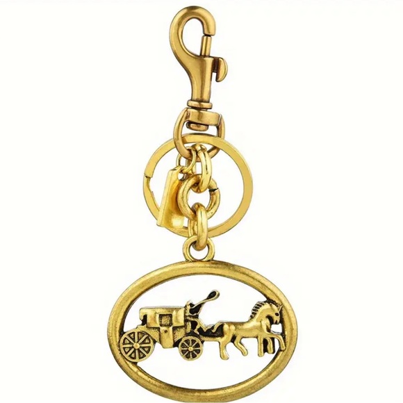 Accessories - Gold Horse and Carriage Bag Charm